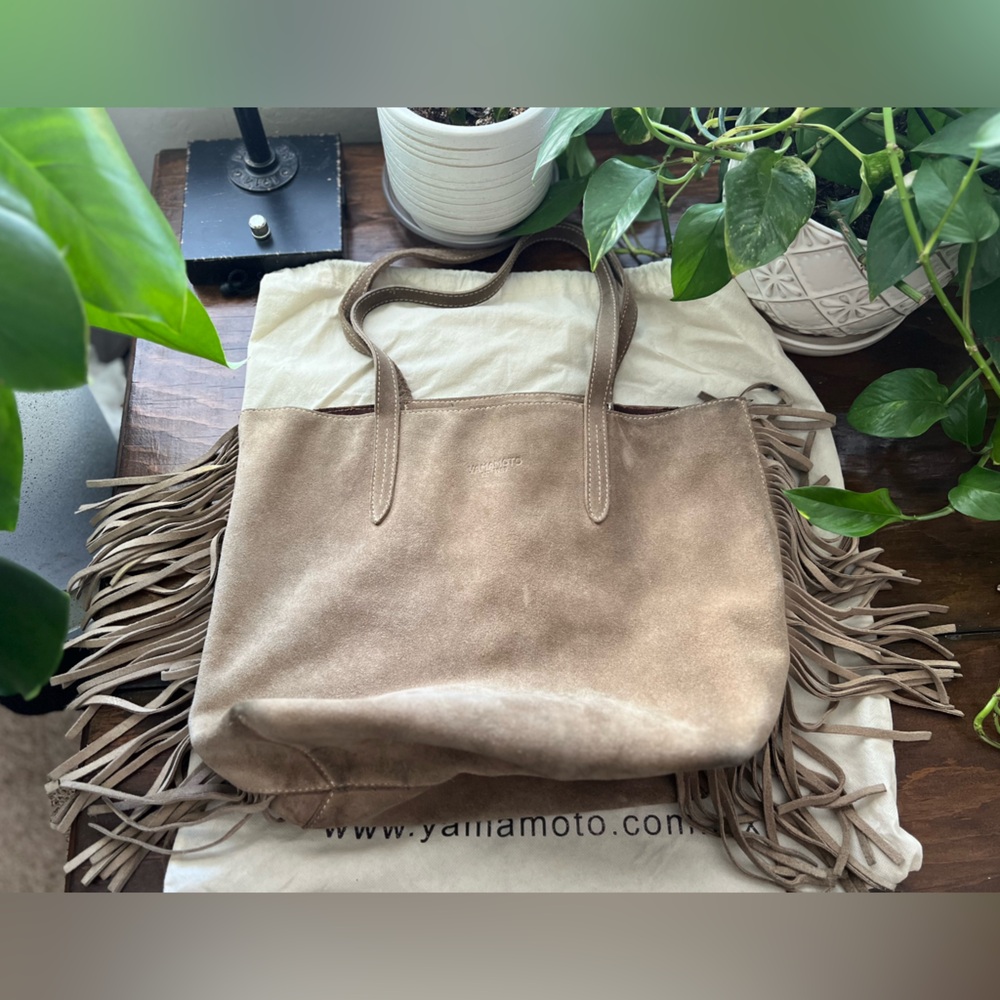 Leather fringe purse